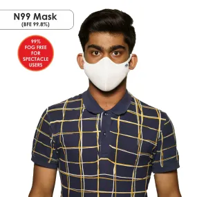 Posi ve N99 Fog Free Face Mask White Large