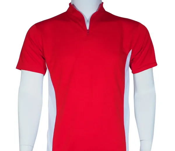 2 Tone Zipped Mandarin Polo - UNISEX -