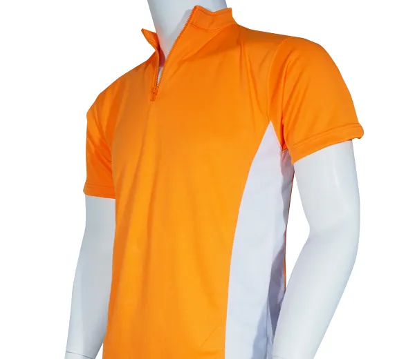 2 Tone Zipped Mandarin Polo - UNISEX -