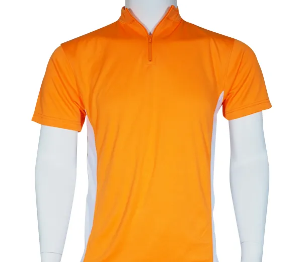 2 Tone Zipped Mandarin Polo - UNISEX -