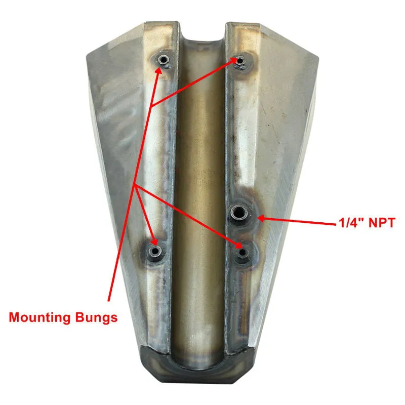 2.2 Gal Flat Prism Chopper Gas Tank