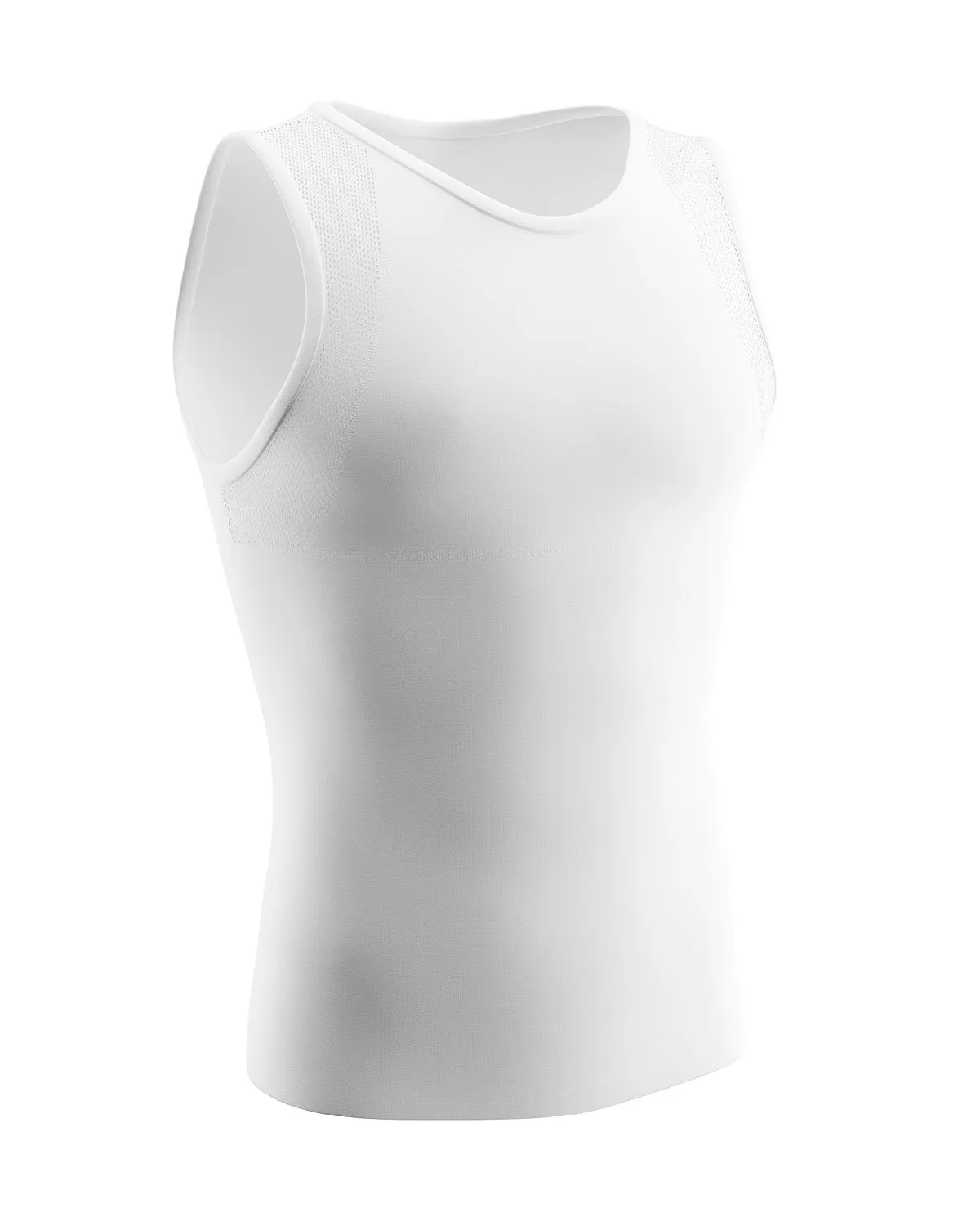 3-Pack Stretch Cotton Moderate Compression Shaper Tank with Mesh Cutouts