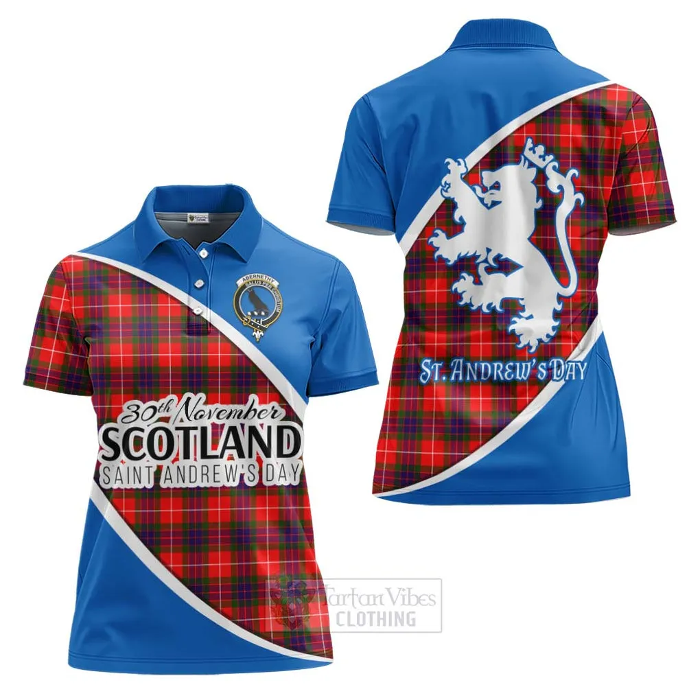 Abernethy Family Crest Tartan Women's Polo Shirt Celebrate Saint Andrew's Day in Style