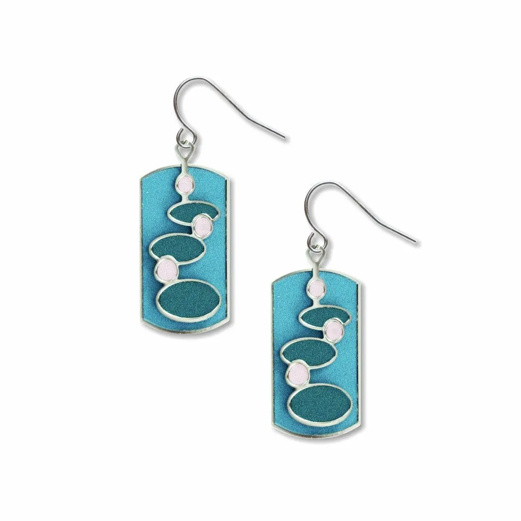 Abstract Water Lilies Earrings