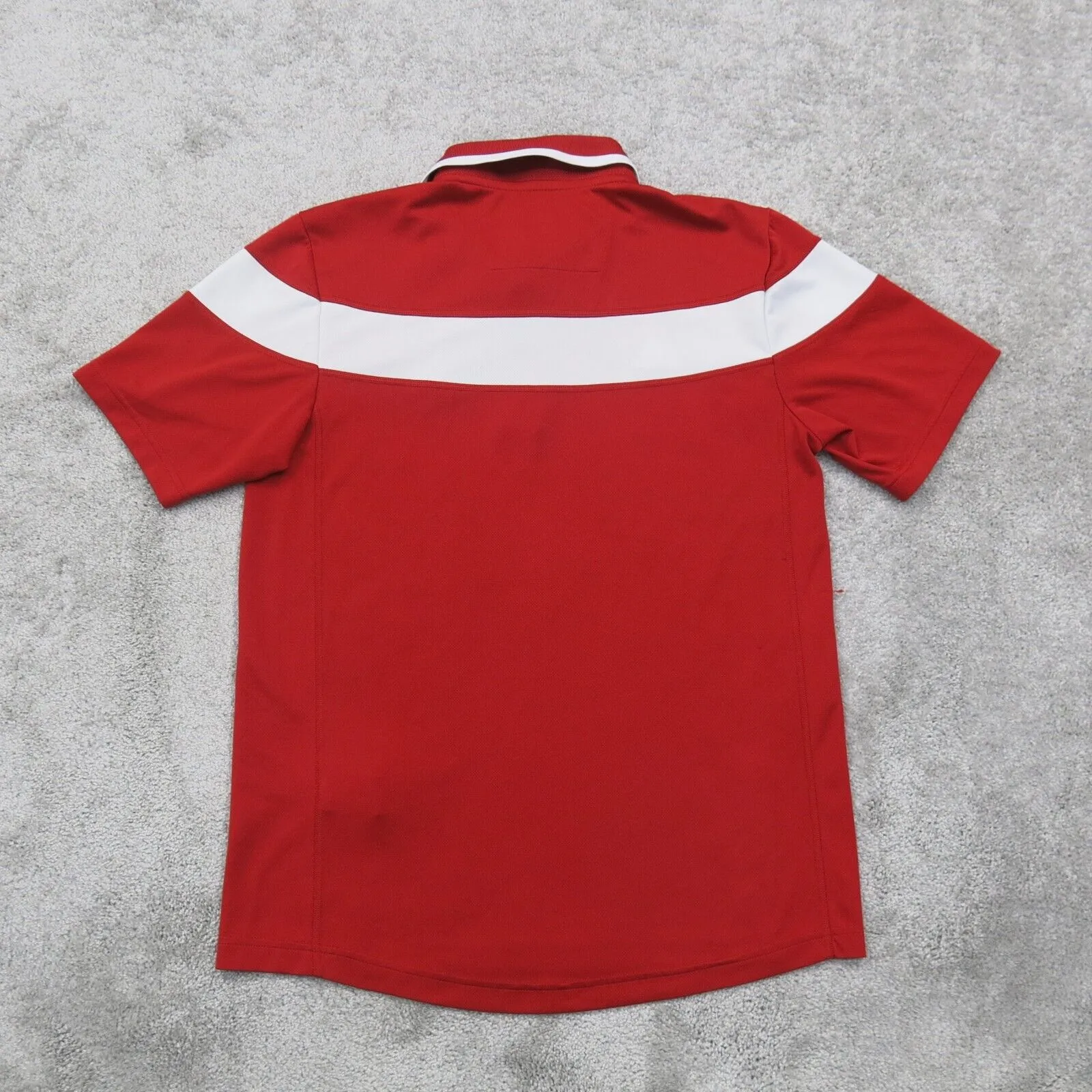 Adidas Climate Mens Polo Shirt Collar Neck Short Sleeves Red Size Small/Petite