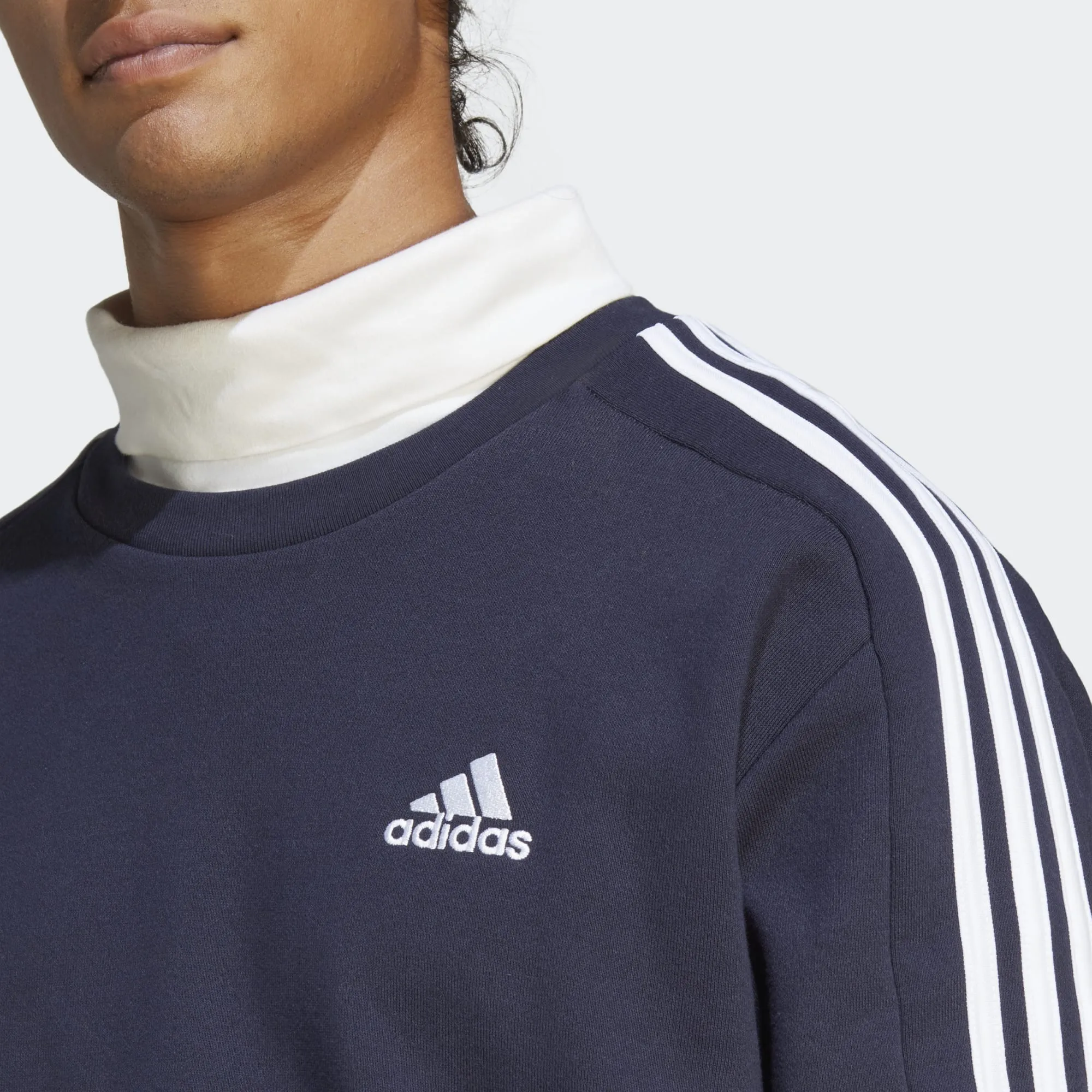 ADIDAS ESSENTIALS FRENCH TERRY 3-STRIPES SWEATSHIRT - MEN - LEGINK