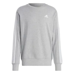 ADIDAS FRENCH TERRY 3-STRIPES SWEATSHIRT - MEN - GREY