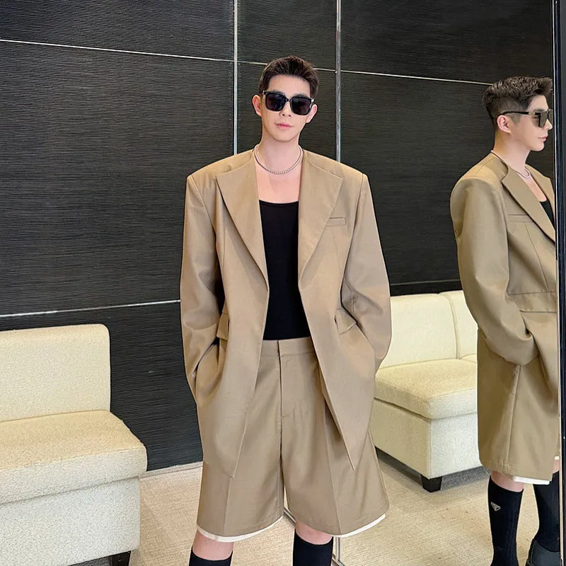 Advbridge suit Design Half Collar Minimalist Suit Shorts Suit Two Colors