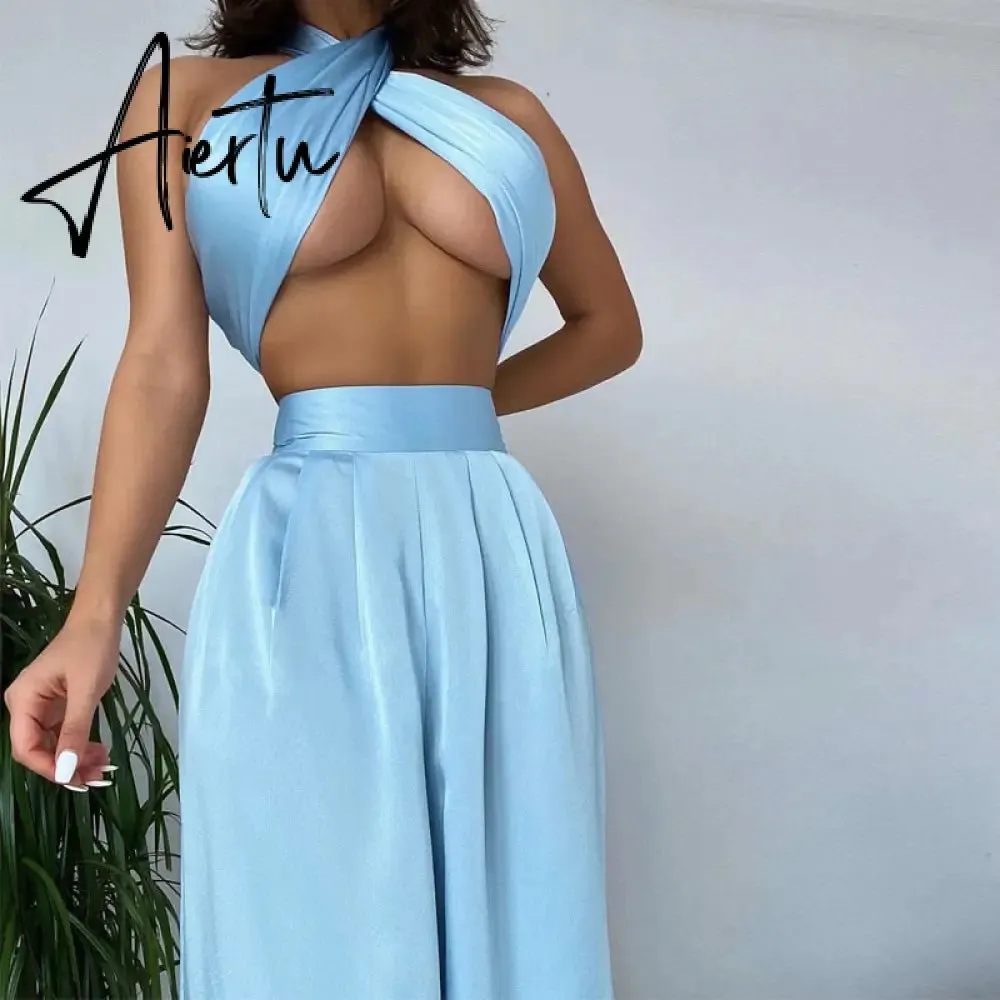 Aiertu Sleeveless See Through Bodycon Turtleneck Bodysuit Summer Women Fashion Streetwear Outfits Y2K Robe Kpytomoa