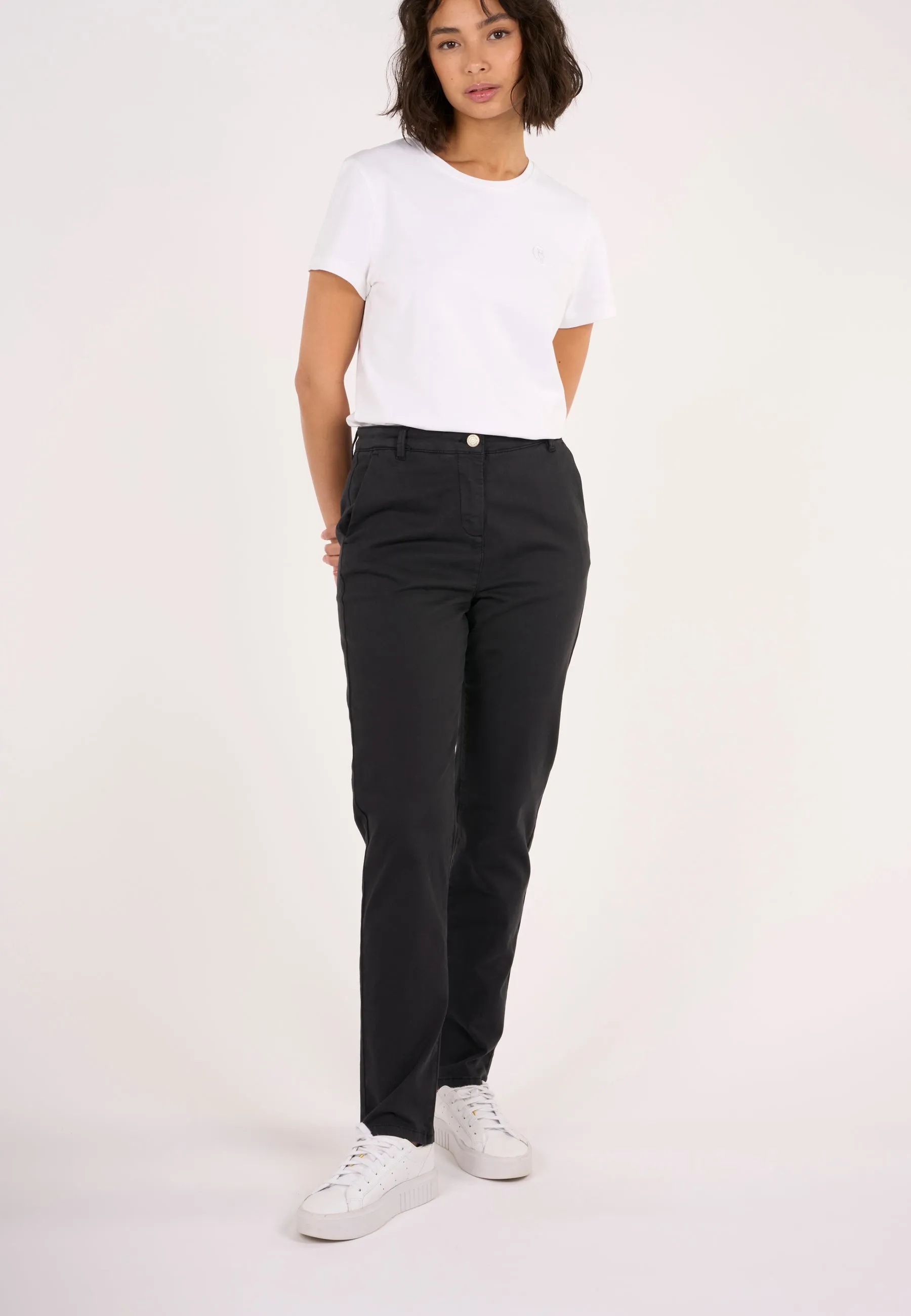 ALMA slim twill chino - Black Jet