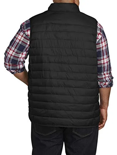 Amazon Essentials Men's Lightweight Water-Resistant Packable Puffer Vest, Black, Medium