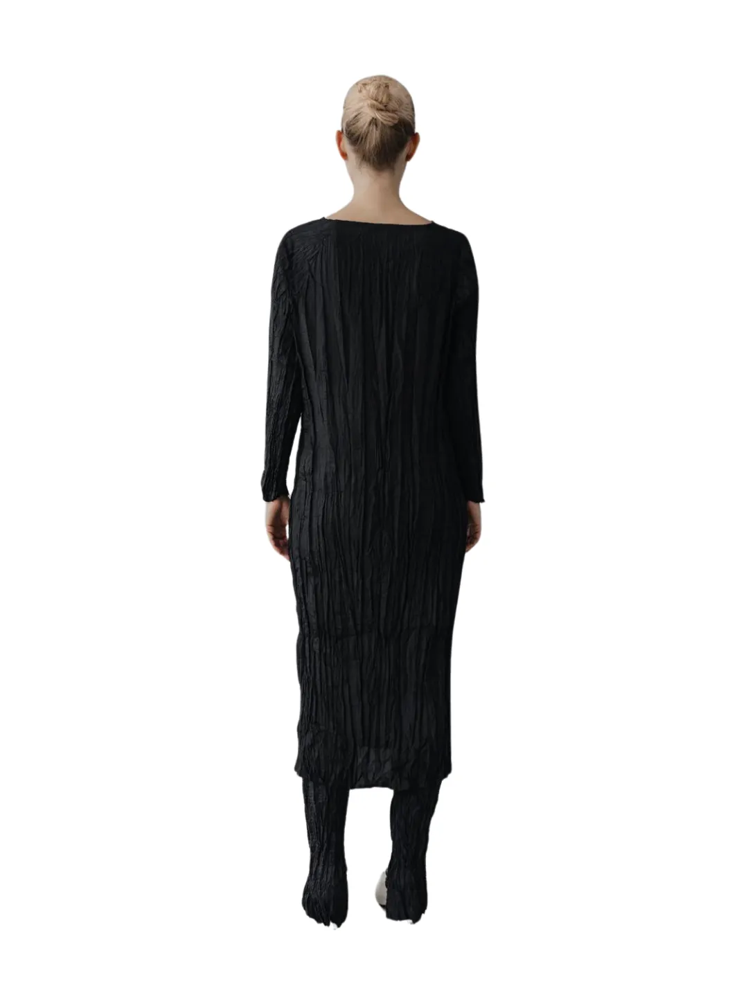 Anaak Palma Pleated Dress Onyx