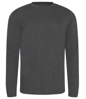 AWDis Long Sleeve Tri-Blend T-Shirt | Heather Charcoal