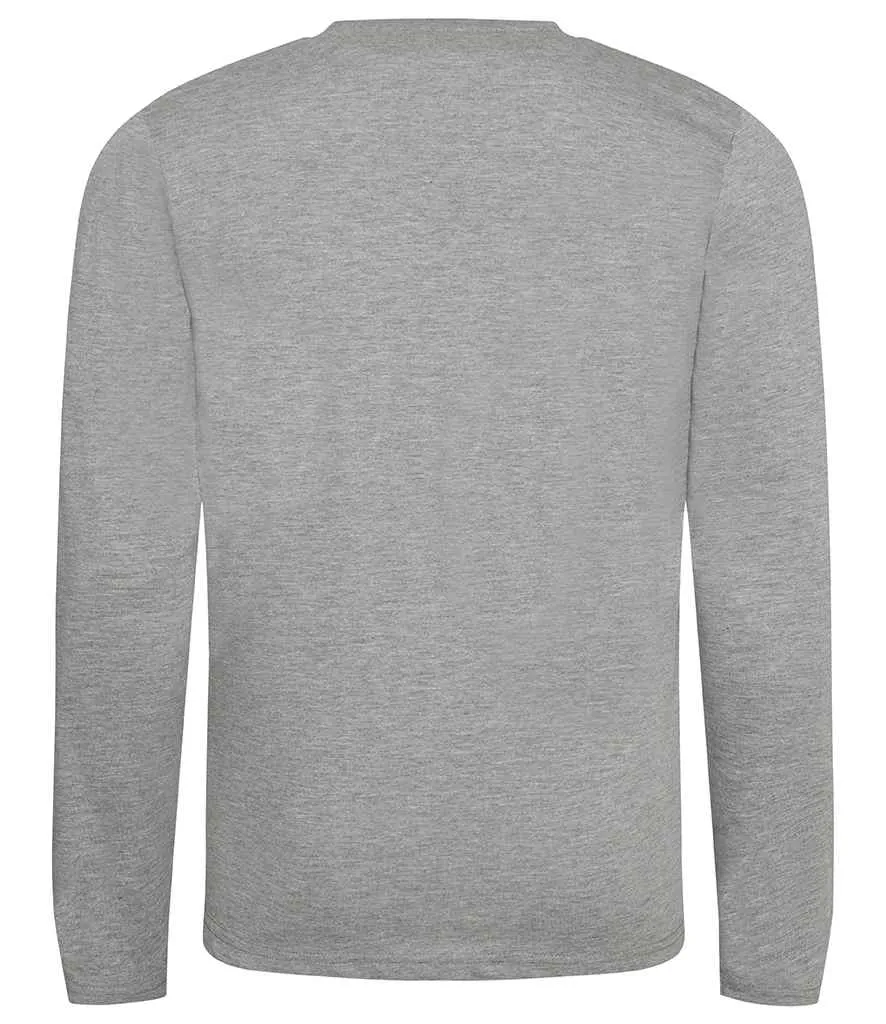 AWDis Long Sleeve Tri-Blend T-Shirt | Heather Grey