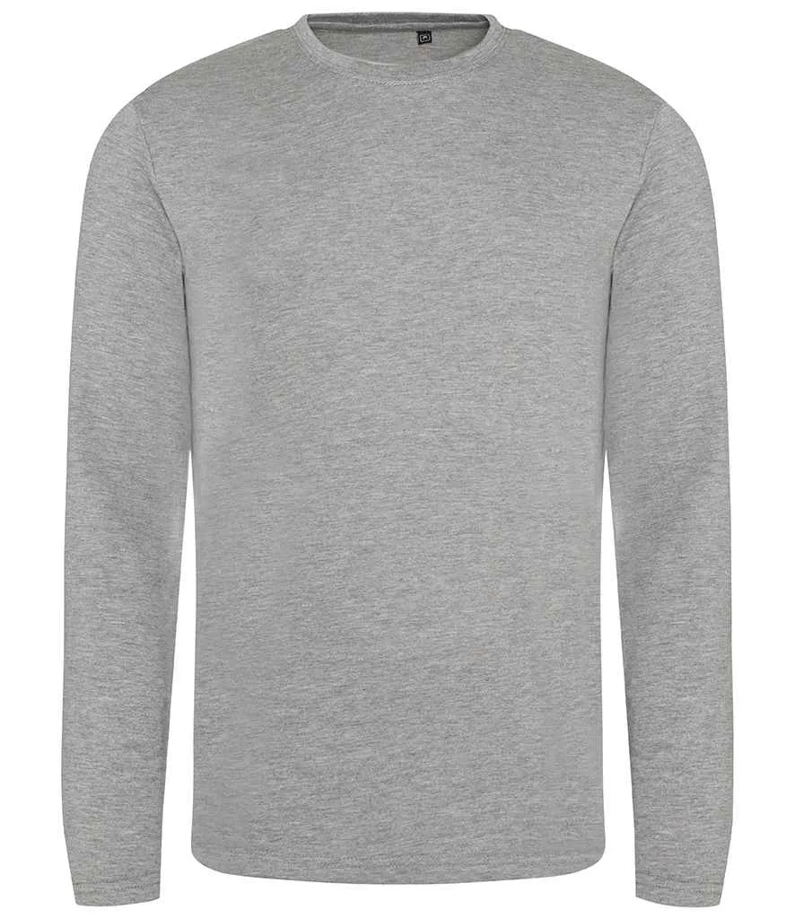 AWDis Long Sleeve Tri-Blend T-Shirt | Heather Grey