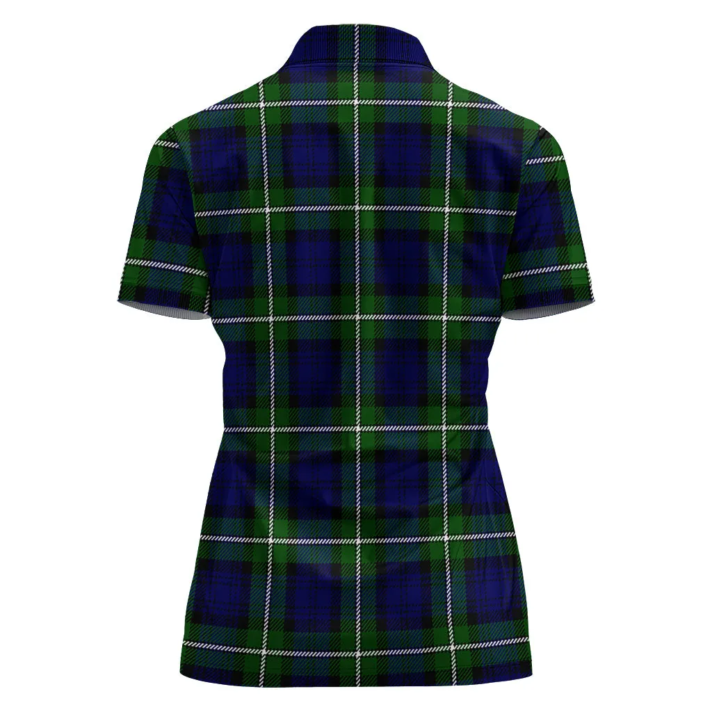 Bannerman Tartan Polo Shirt with Family Crest For Women