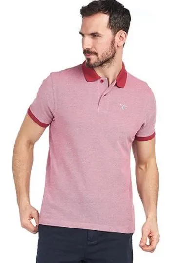 Barbour Polo Shirt Essential Sports two tone Polo mix raspberry MML0628RE74