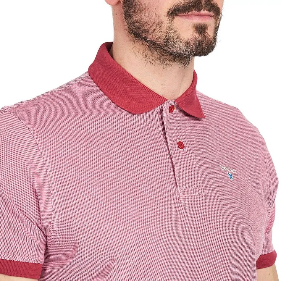 Barbour Polo Shirt Essential Sports two tone Polo mix raspberry MML0628RE74