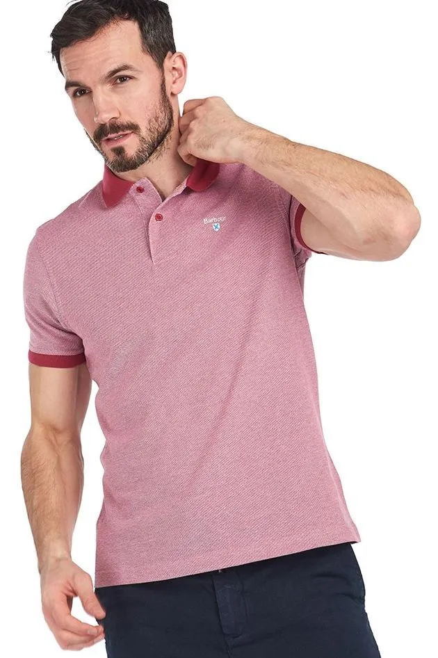 Barbour Polo Shirt Essential Sports two tone Polo mix raspberry MML0628RE74