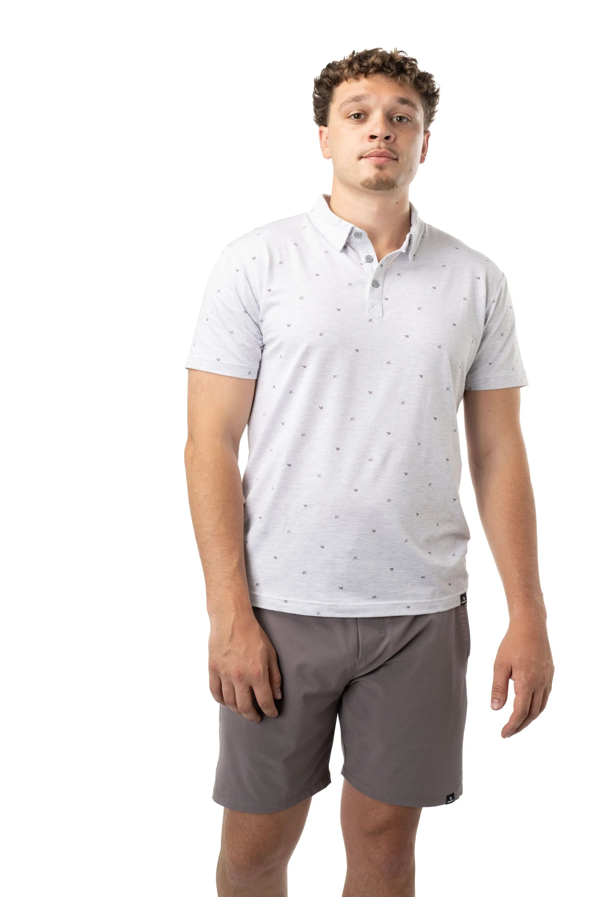 Bauer FLC Performance Printed Polo - Light Grey