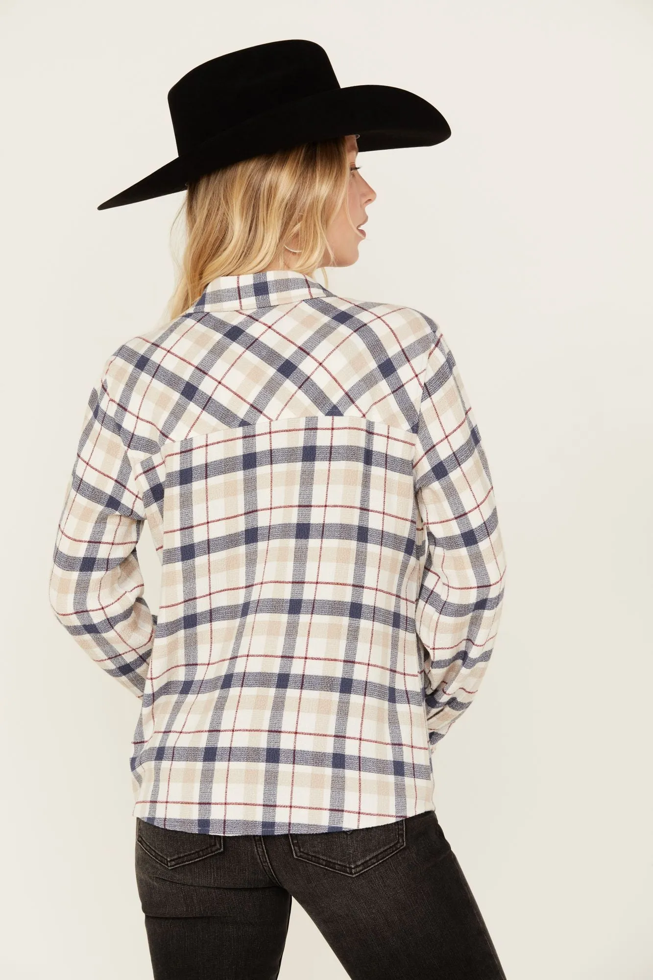 Binkley Featherlight Plaid Print Pearl Snap Western Shirt