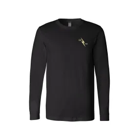 Black Long-sleeve shirt with Tan logo