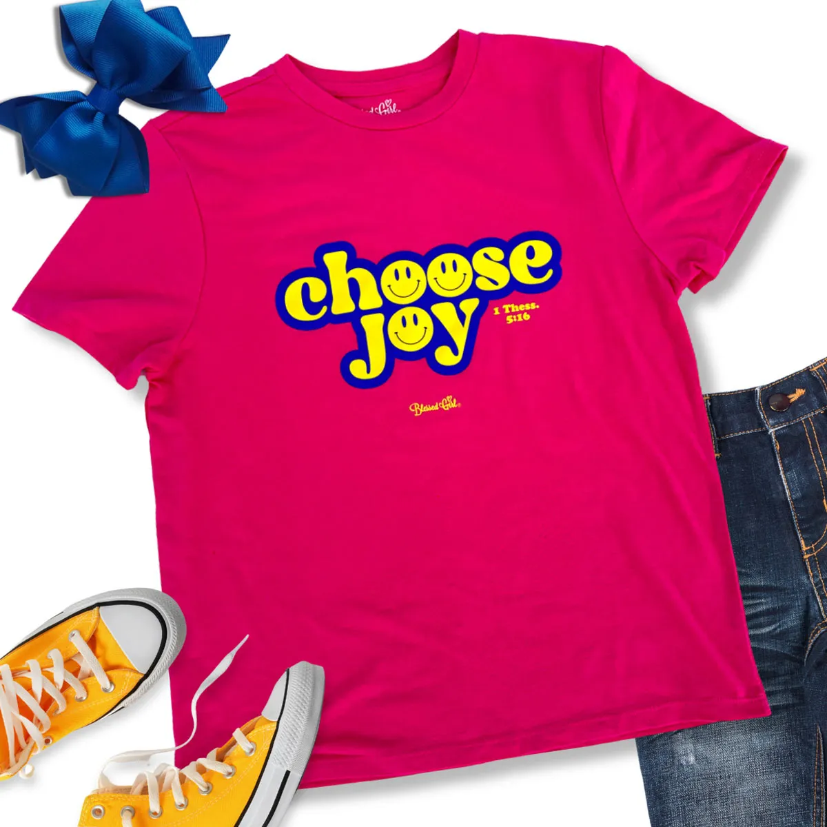 Blessed Girl Kids T-Shirt Choose Joy