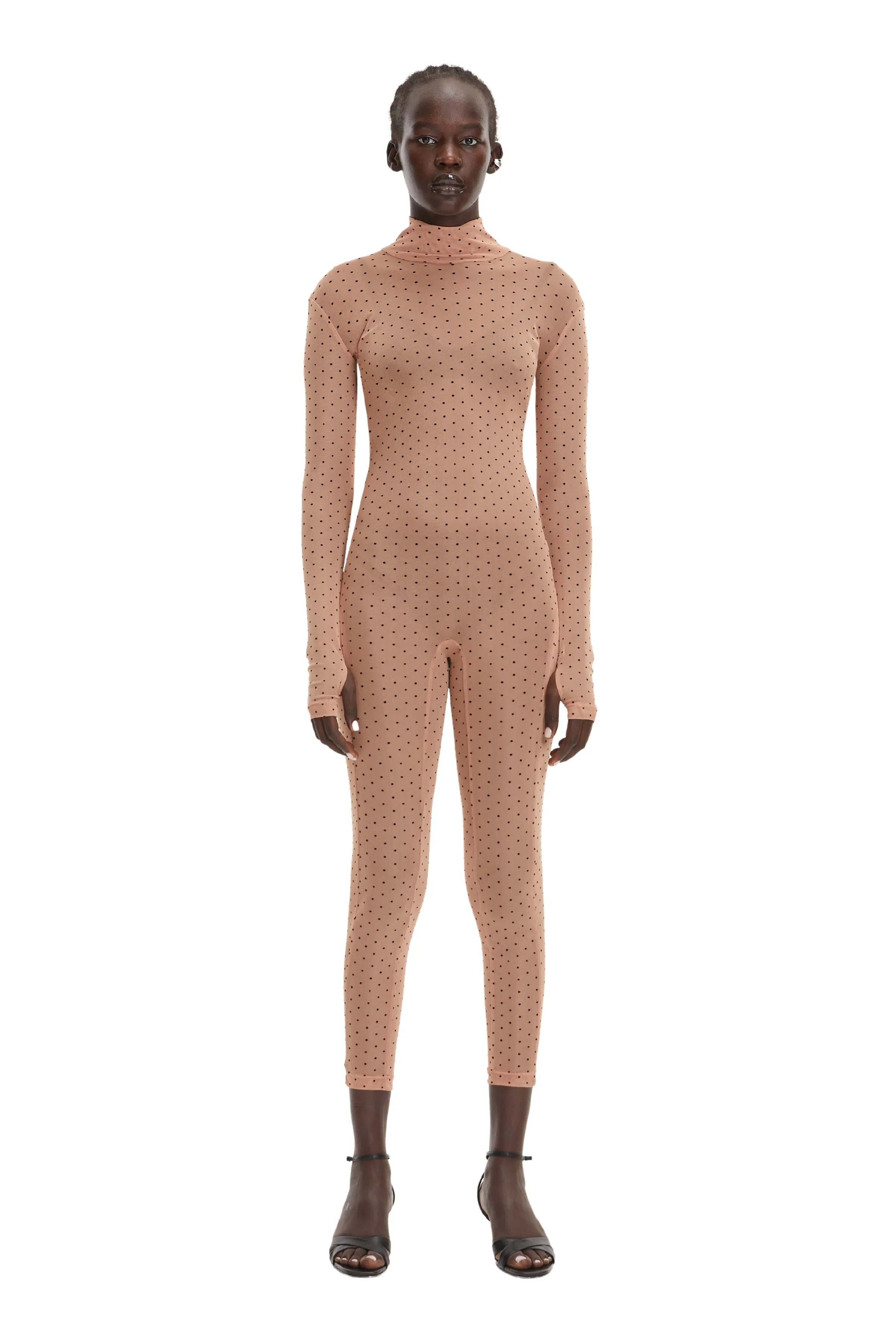 BODYSUIT Total Beige Dots