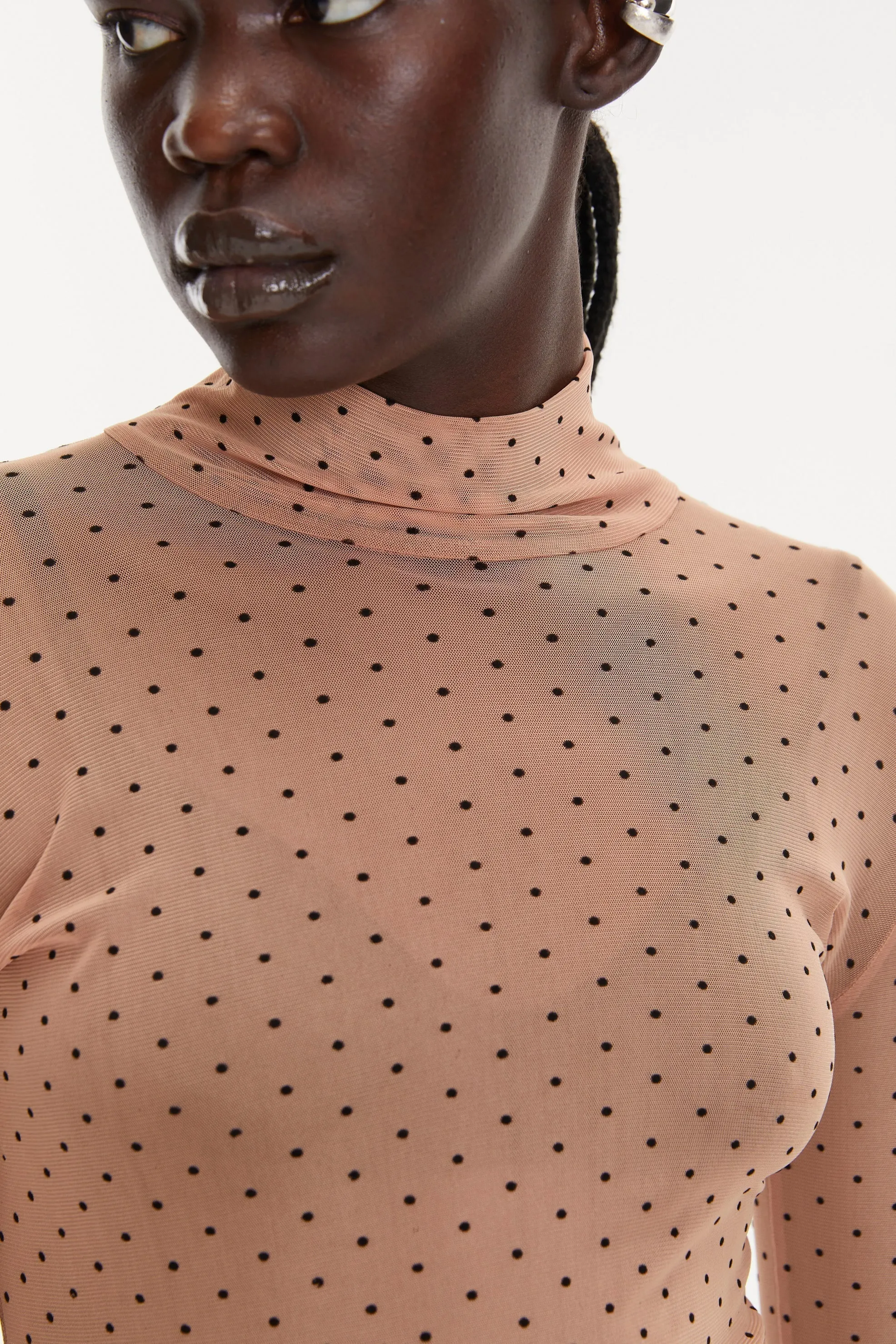 BODYSUIT Total Beige Dots