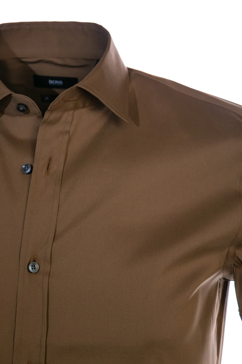 BOSS Jats Short Sleeve Shirt in Tan