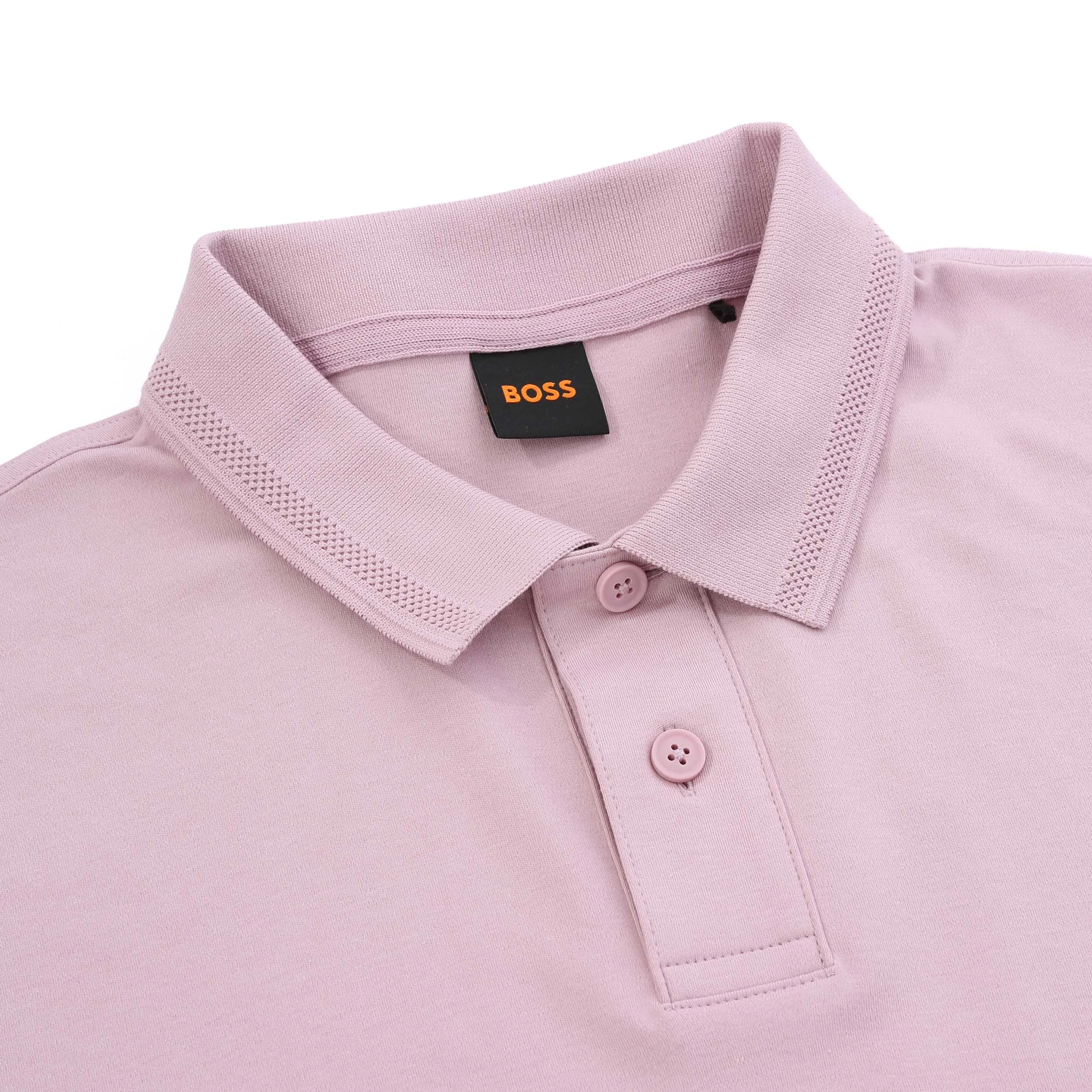 BOSS Pe Interlock Polo Shirt in Pink