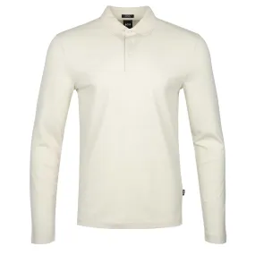 BOSS Pleins 31 LS Polo Shirt in Cream