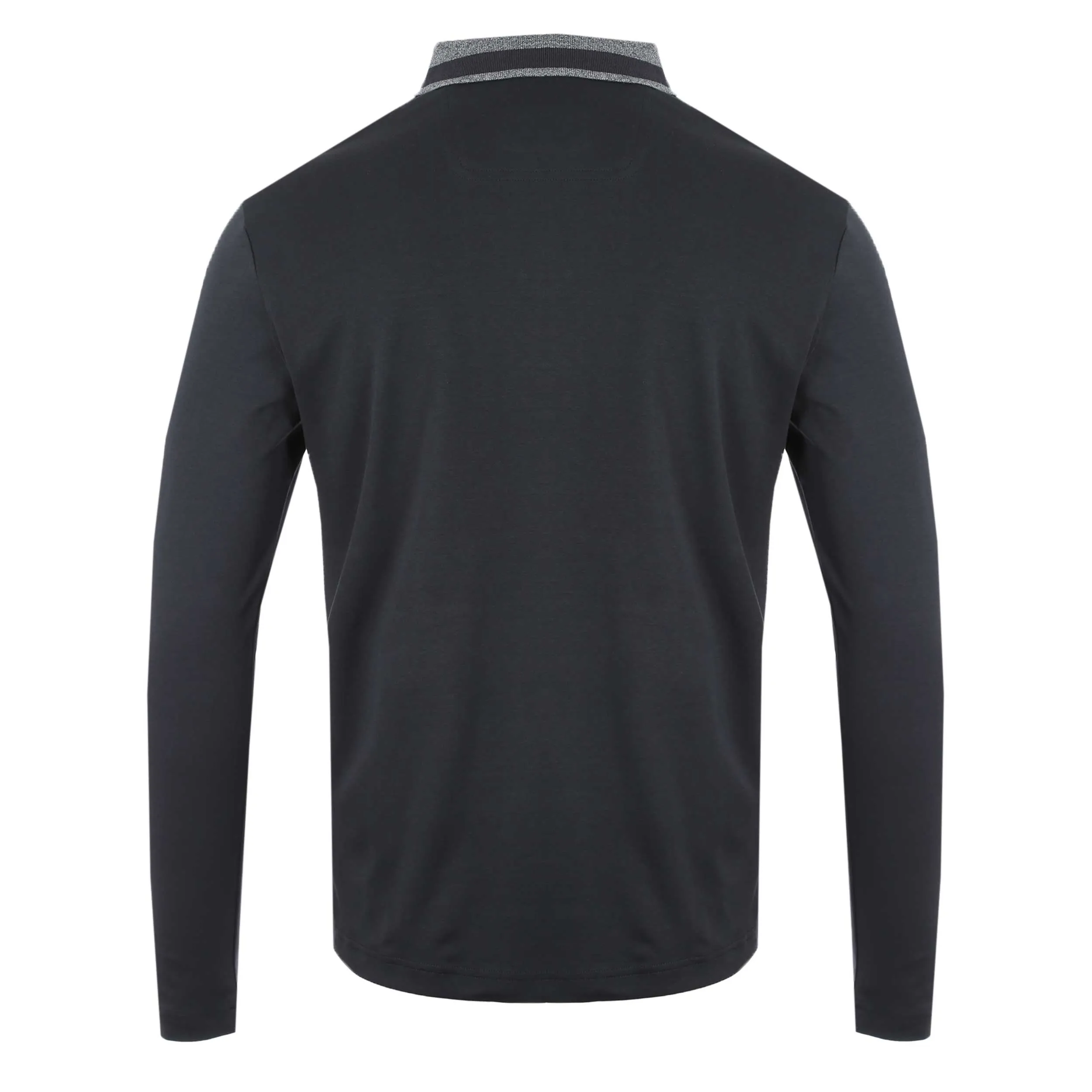 BOSS Plisy 2 Long Sleeve Polo Shirt in Navy