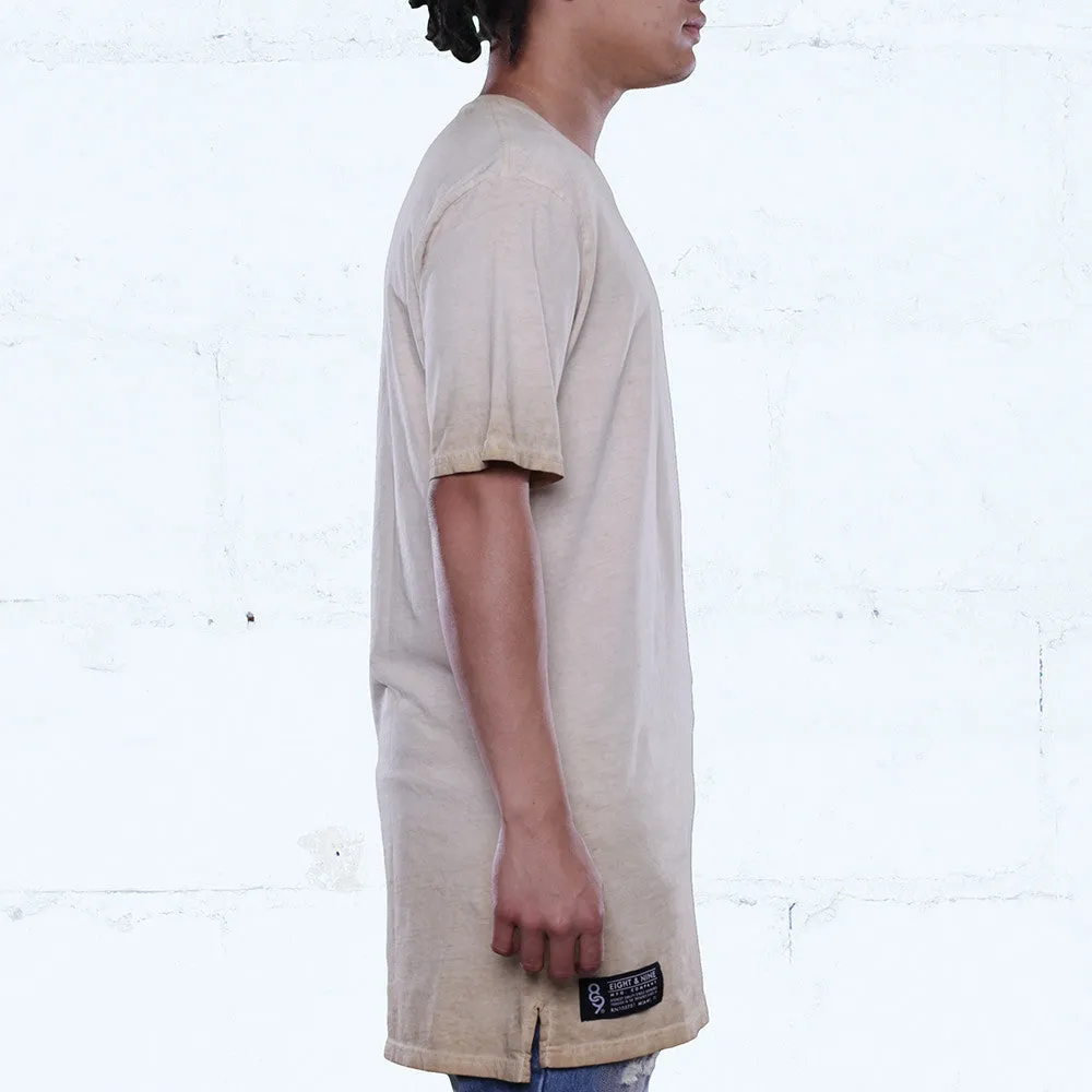 Burlap Antique Wash Elongated T Shirt