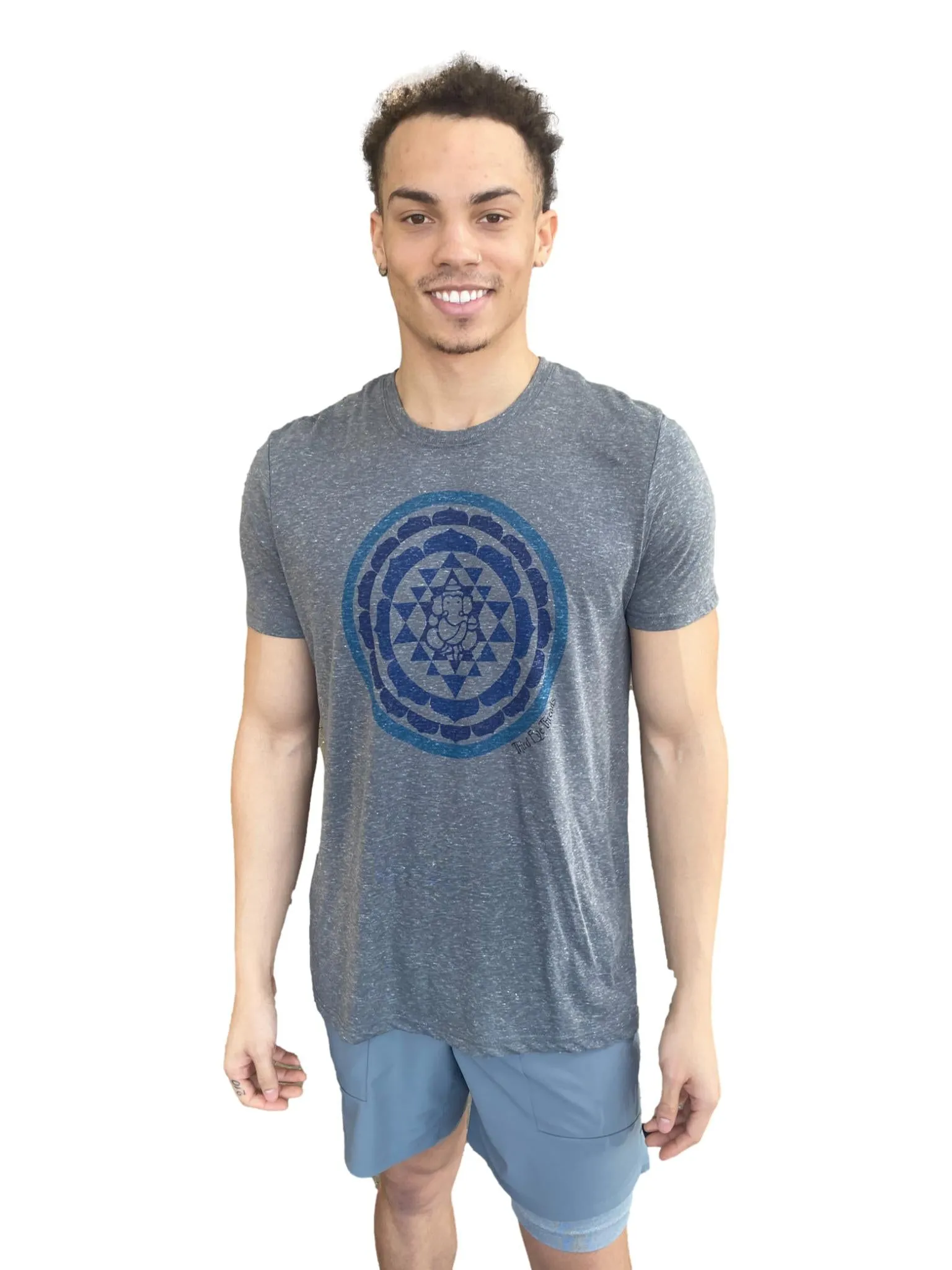 Captain America Sri Yantra On Linen Blend Crew