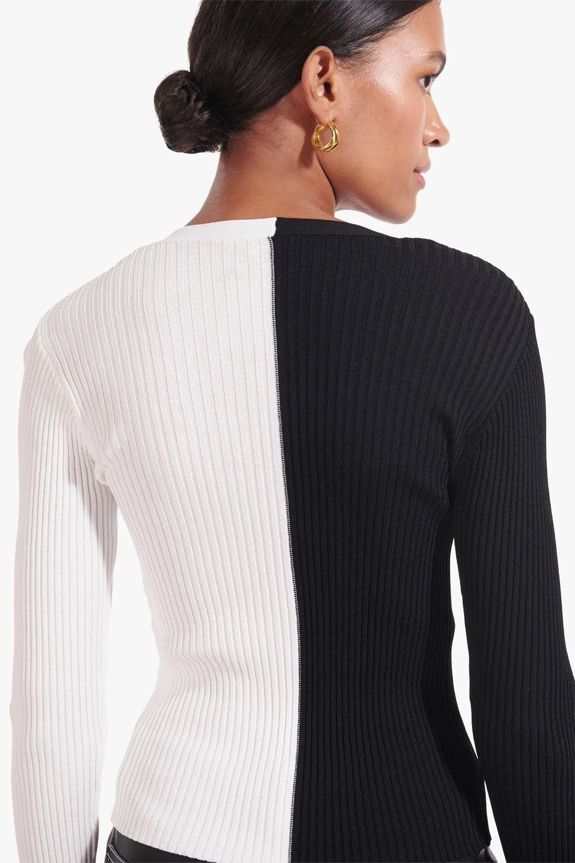 CARGO SWEATER | BLACK WHITE