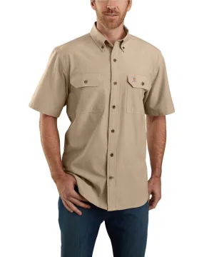 Carhartt Men's Short Sleeve Chambray Shirt - Dark Tan Chambray