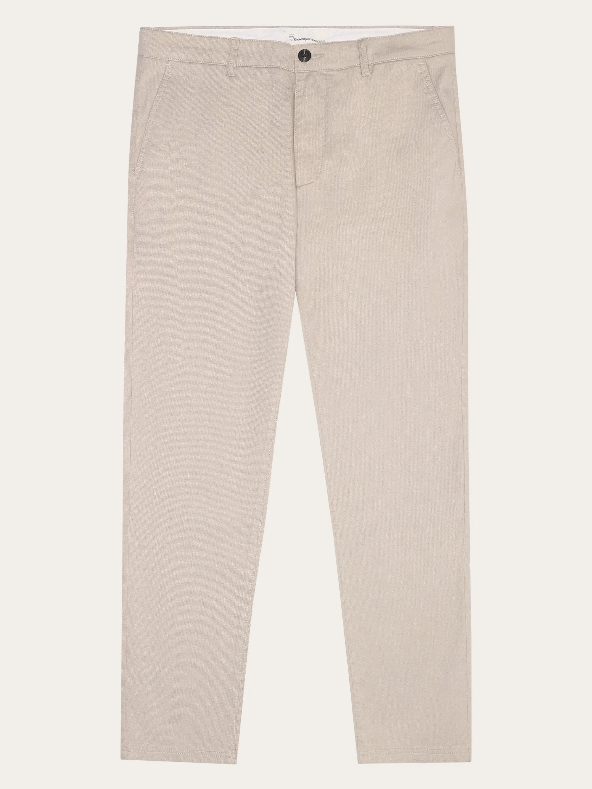 CHUCK regular canvas pants - GOTS/Vegan - Light feather gray