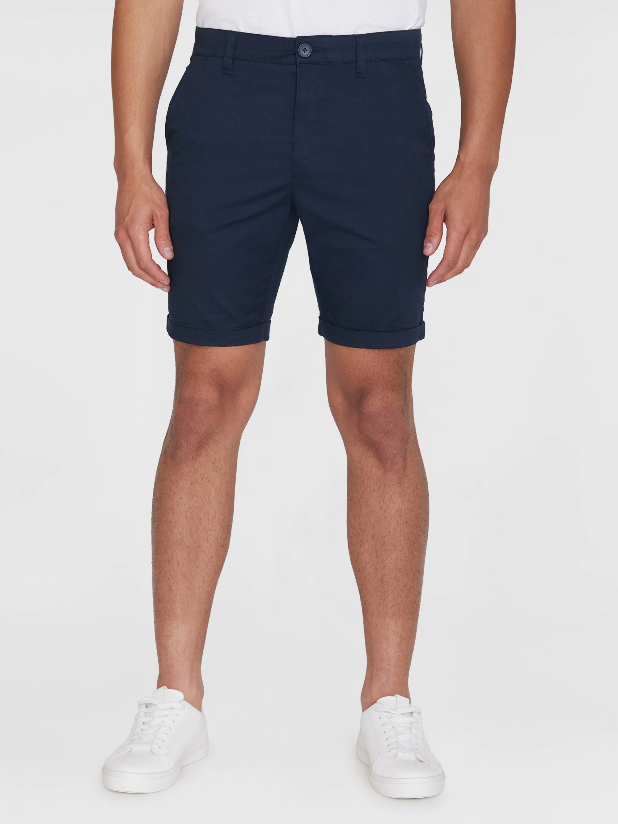 CHUCK regular chino poplin shorts - Total Eclipse