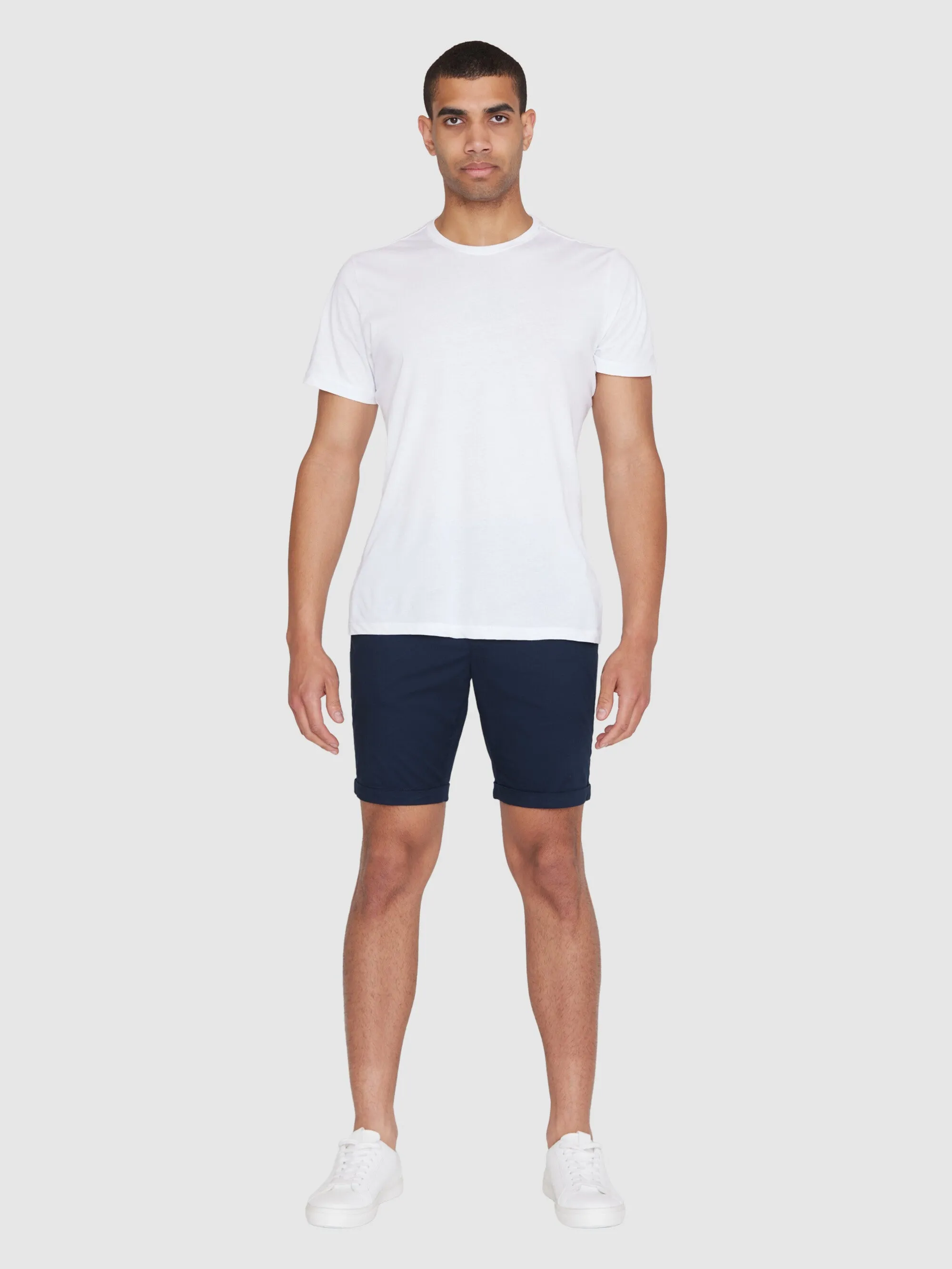 CHUCK regular chino poplin shorts - Total Eclipse