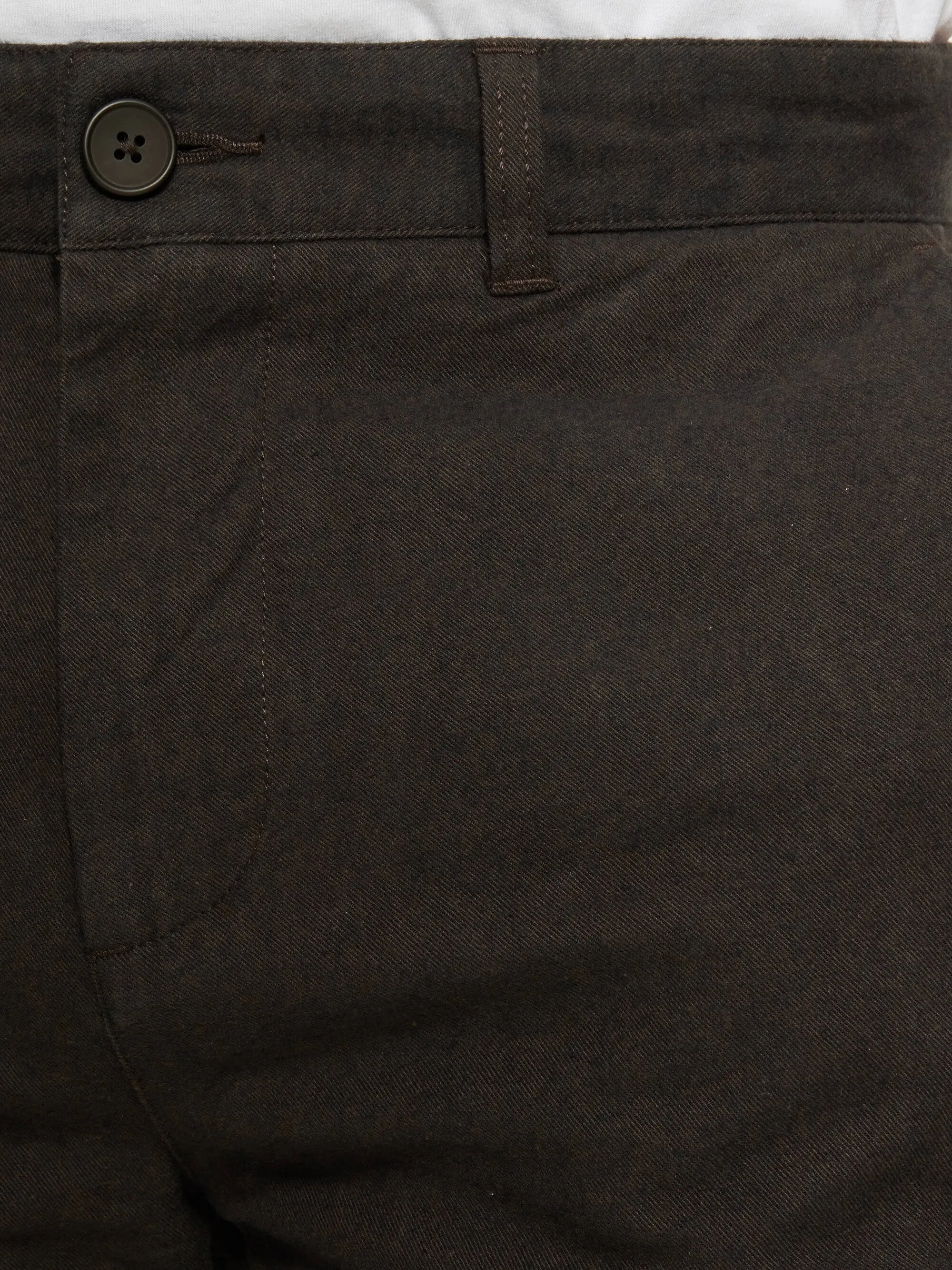 CHUCK regular flannel chino pants - Demitasse (brown)