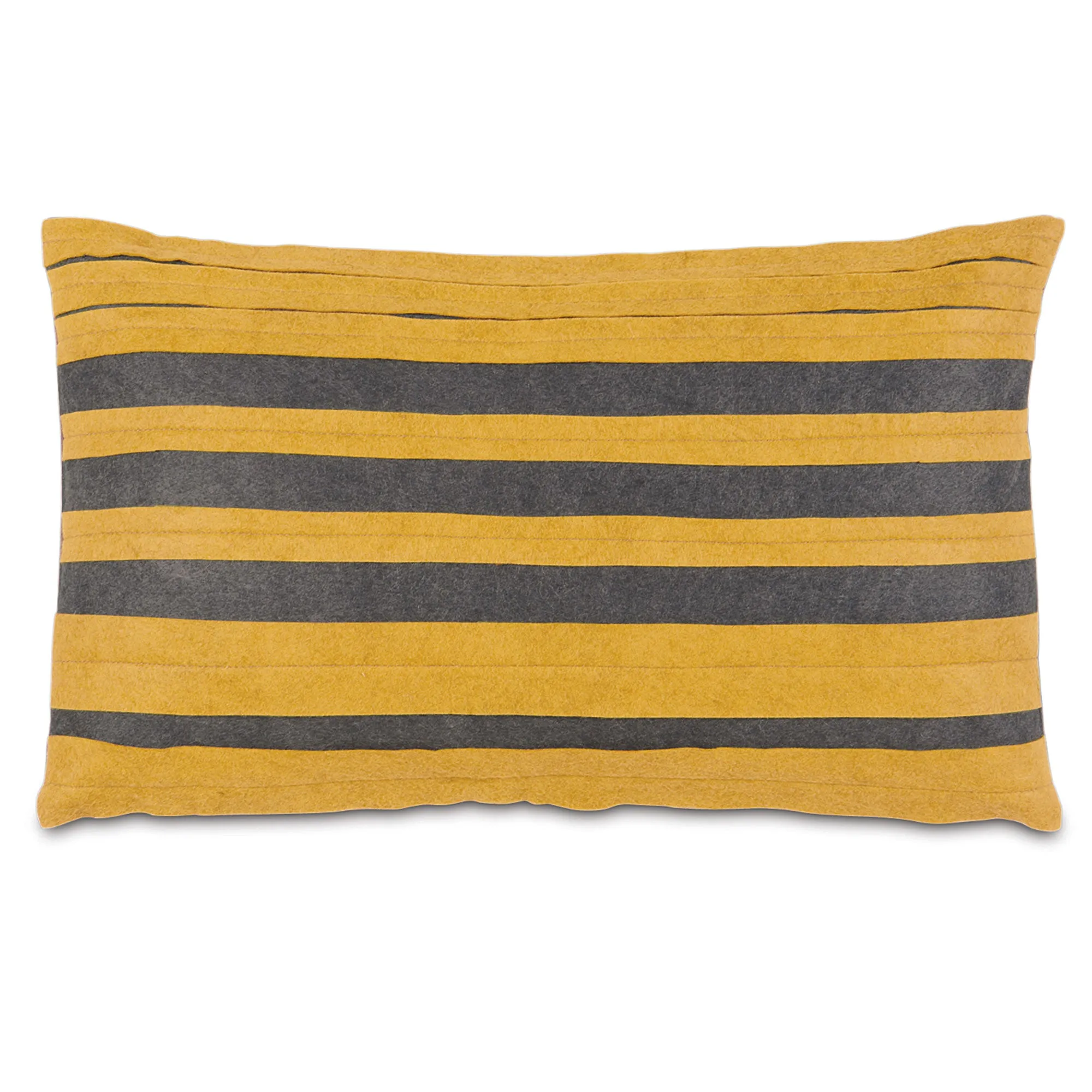 Citron Rugby Stripe Lumbar Pillow Cover 13x22