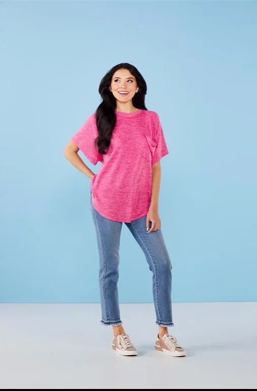 Claremont Tee by Mud Pie - Pink