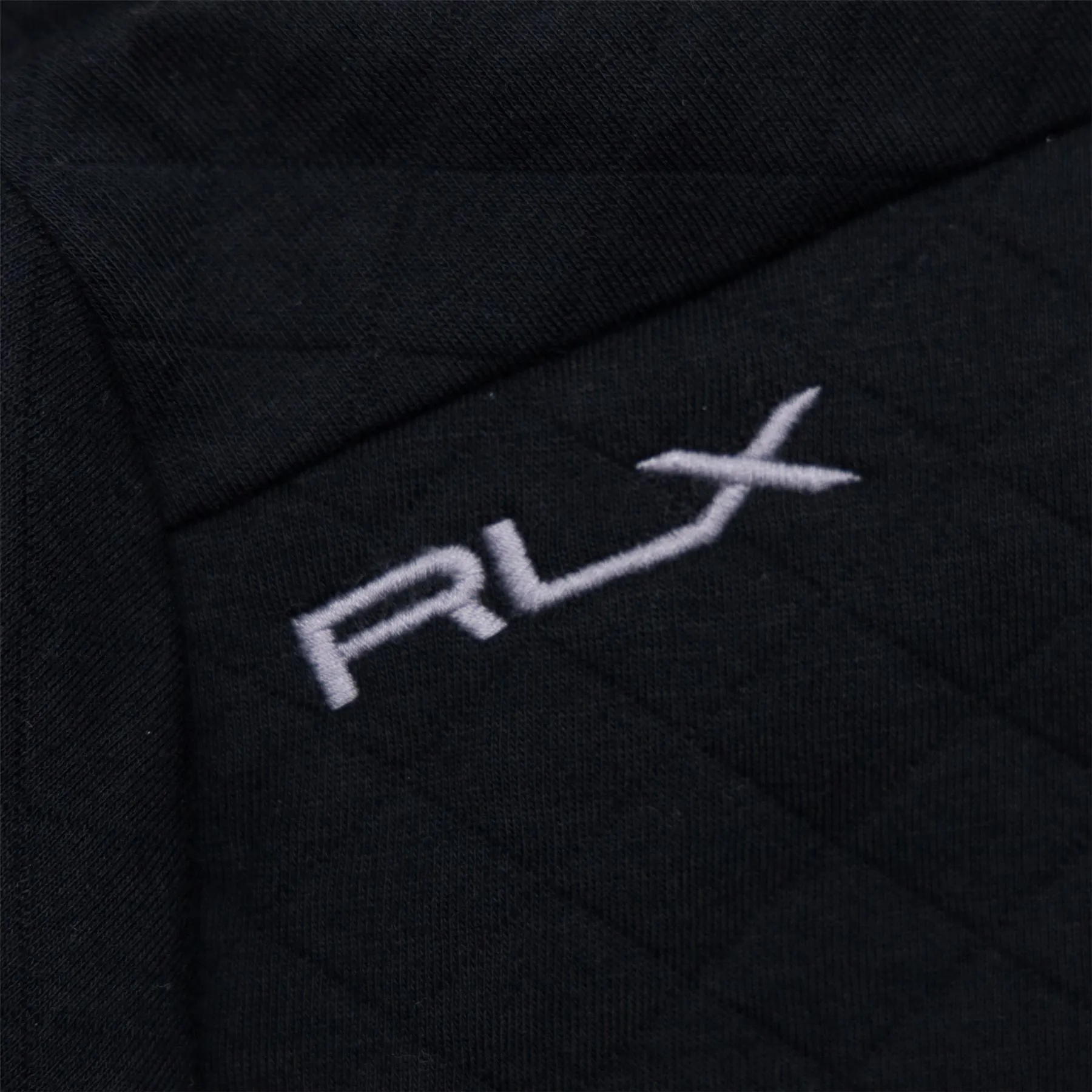 Classic Fit Quilted Double-Knit Pullover Polo Black - SS24