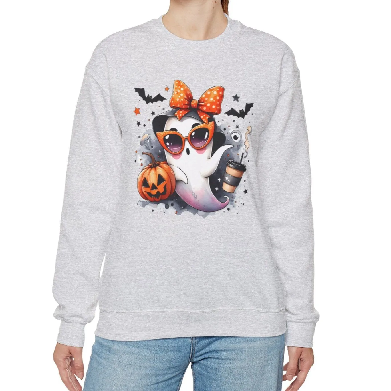 Coffee Drinking Ghost Sweatshirt