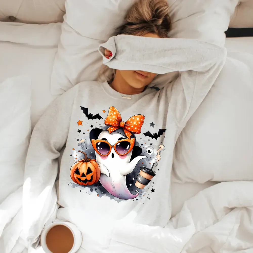 Coffee Drinking Ghost Sweatshirt