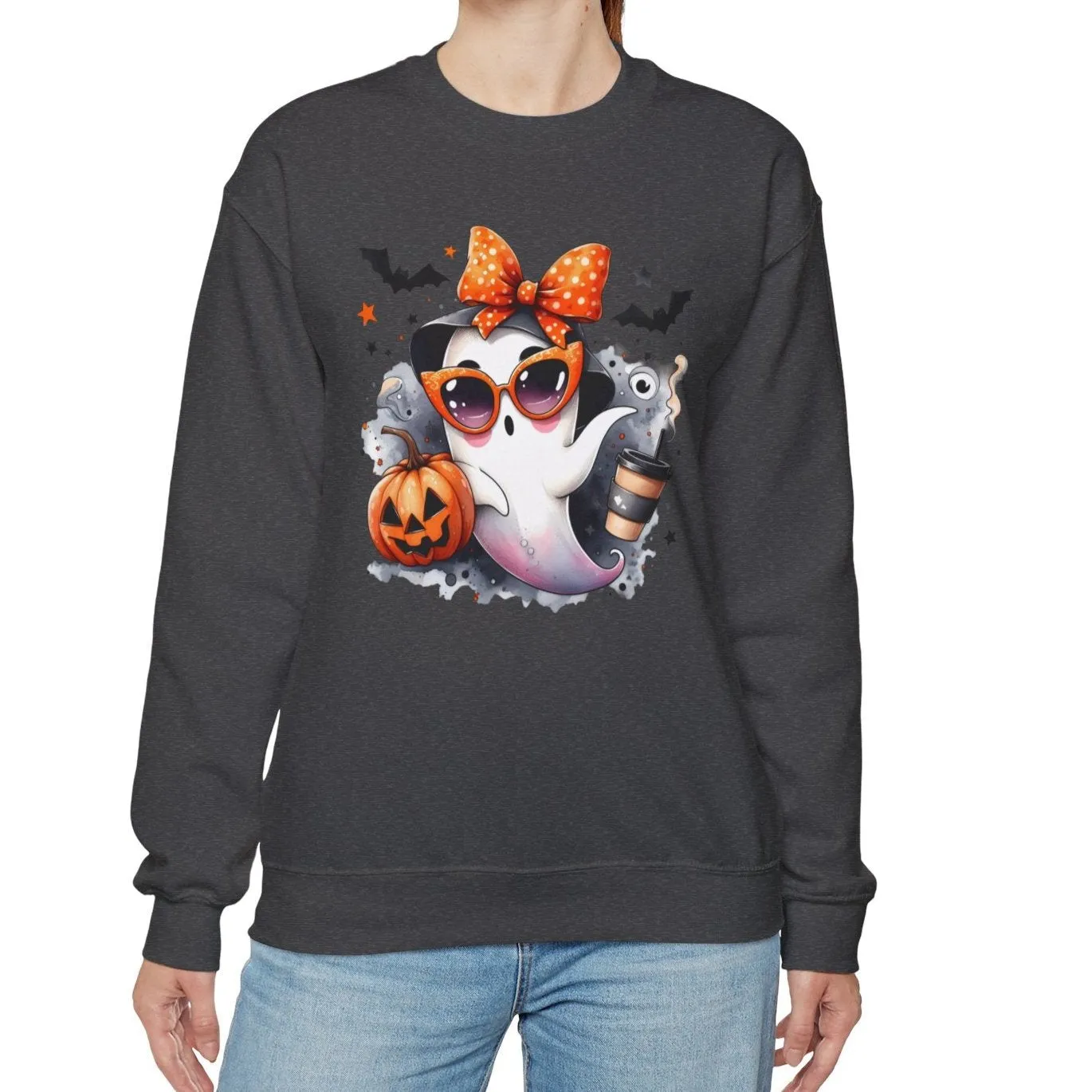 Coffee Drinking Ghost Sweatshirt