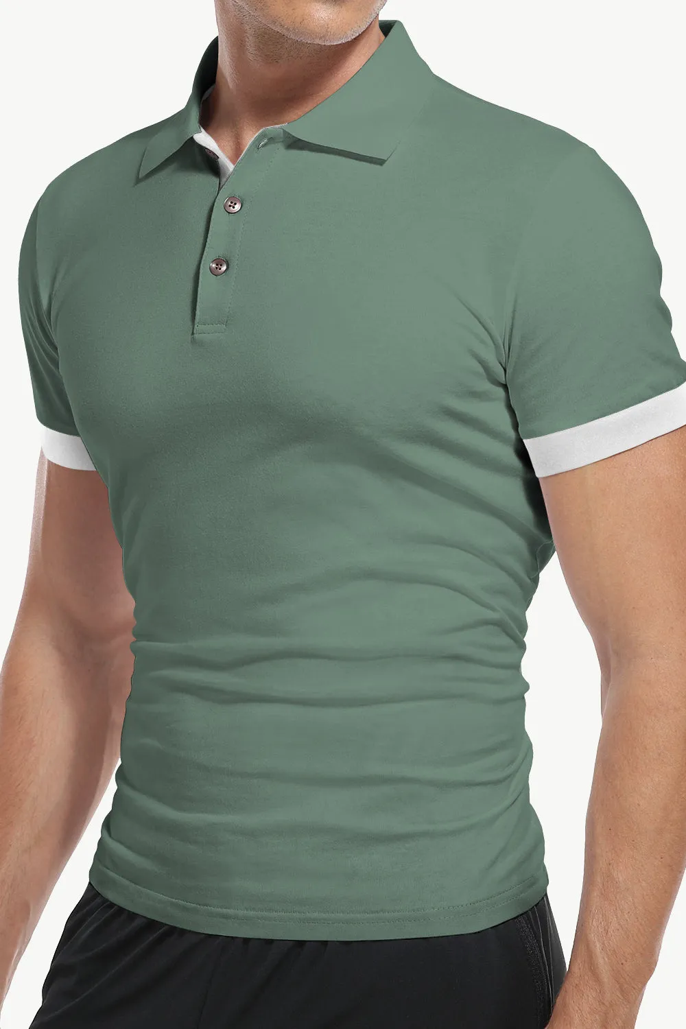 Contrast Short Sleeve Polo Shirt