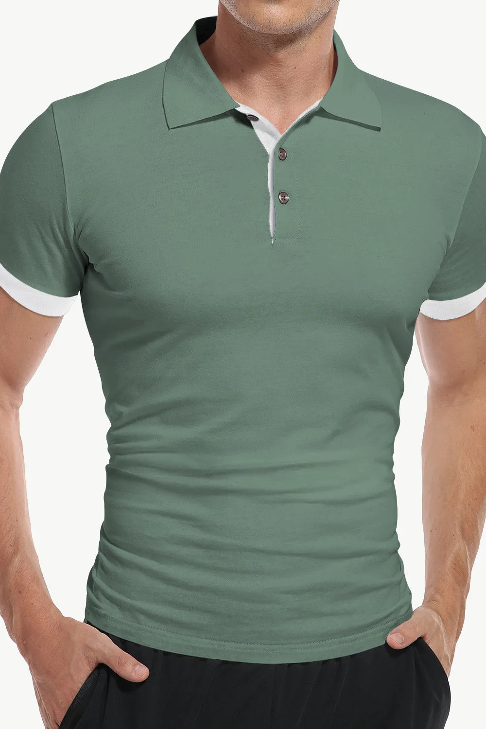 Contrast Short Sleeve Polo Shirt