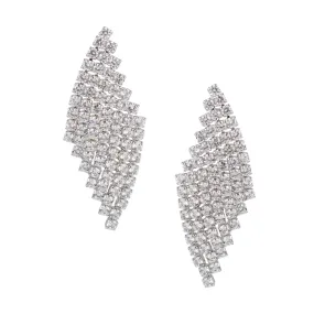 CZ Mesh Design Drop Earrings